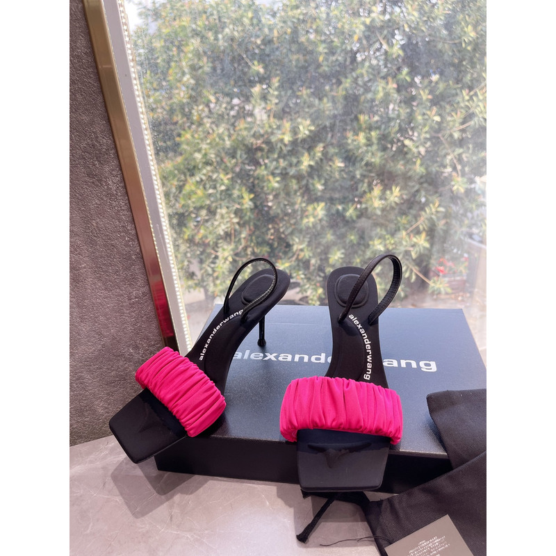 Alexander Wang Julie Scrunchie Slippers Fuchsia 7.5cm