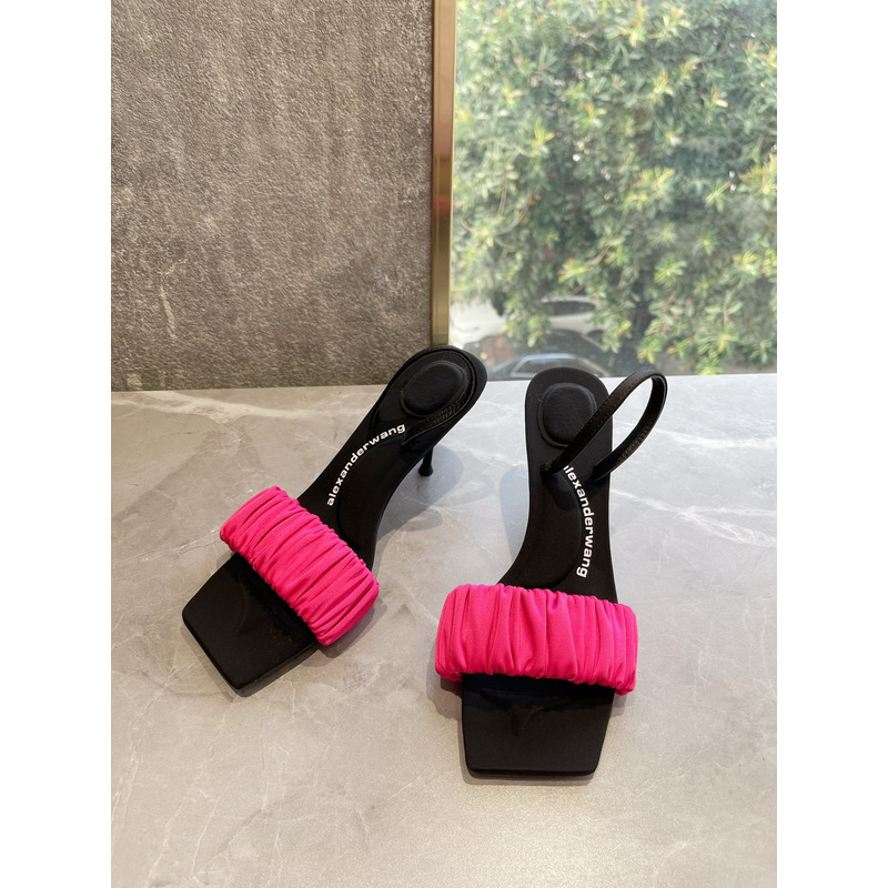 Alexander Wang Julie Scrunchie Slippers Fuchsia 7.5cm