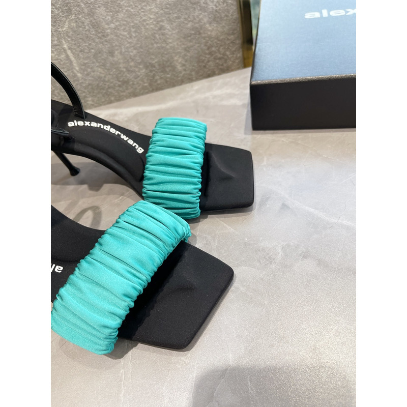 Alexander Wang Julie Scrunchie Slippers Blue 7.5cm