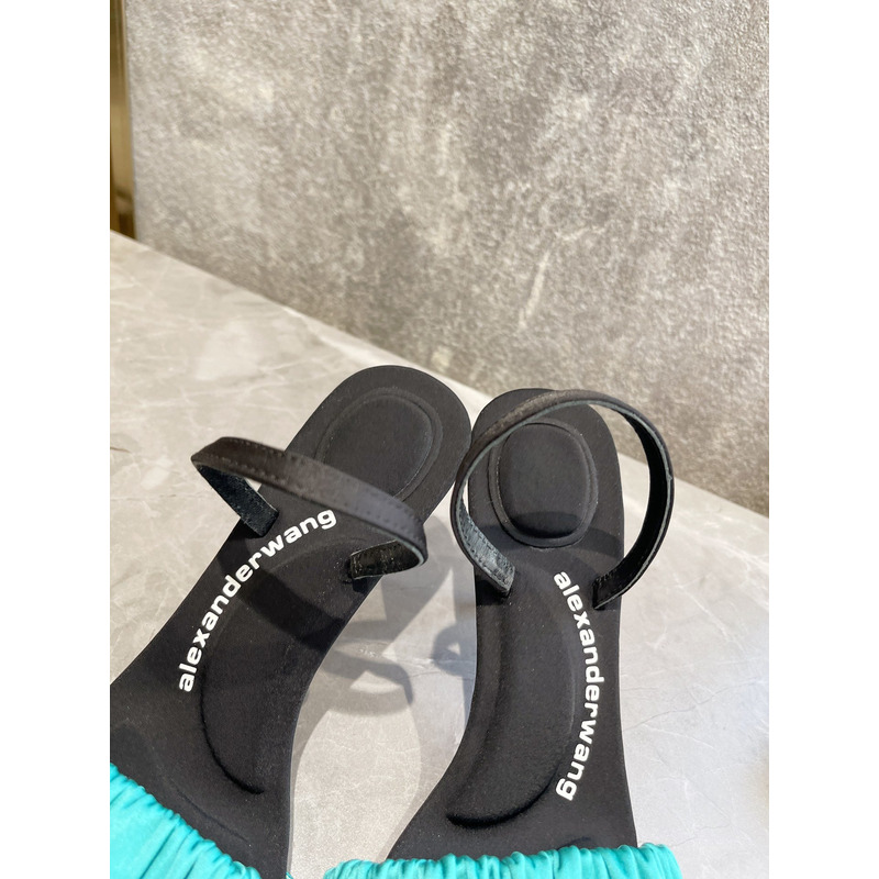 Alexander Wang Julie Scrunchie Slippers Blue 7.5cm