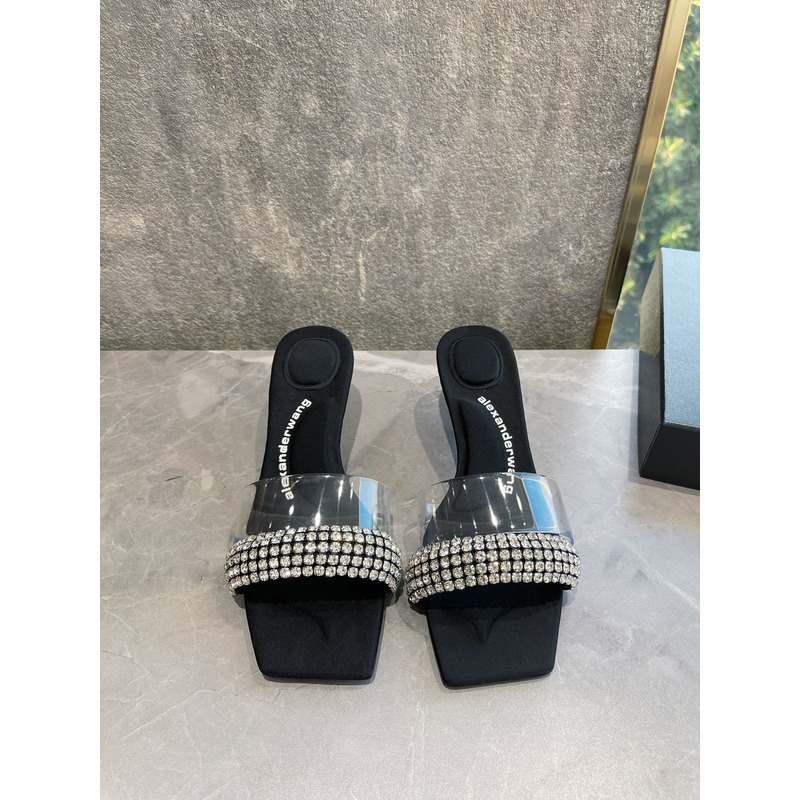 Alexander Wang Jessie Crystal Embellished PVC Sandals 5.5cm