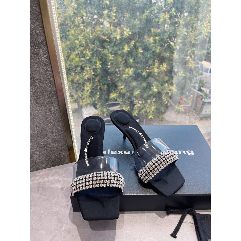 Alexander Wang Jessie Crystal Embellished PVC Sandals 5.5cm