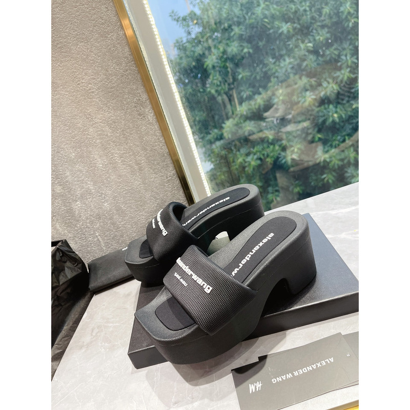 Alexander Wang Nylon Platform Sandals Black