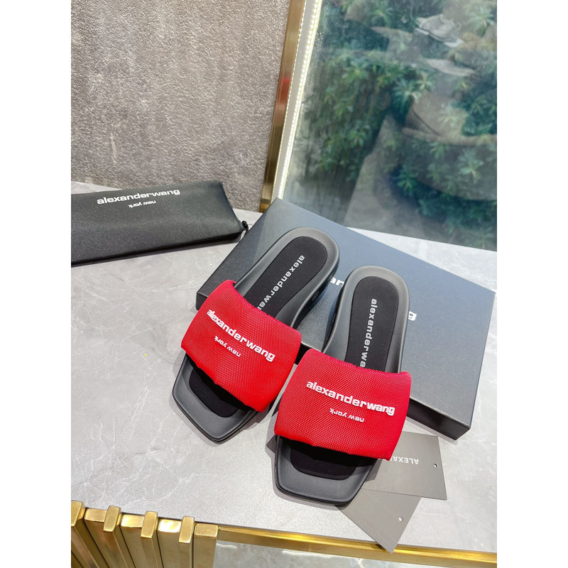 Alexander Wang Nylon Platform Sandals Red