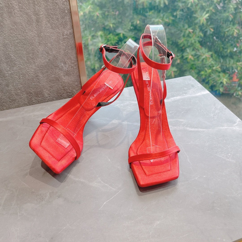 Alexander Wang Square Toe Stiletto High Heels Red