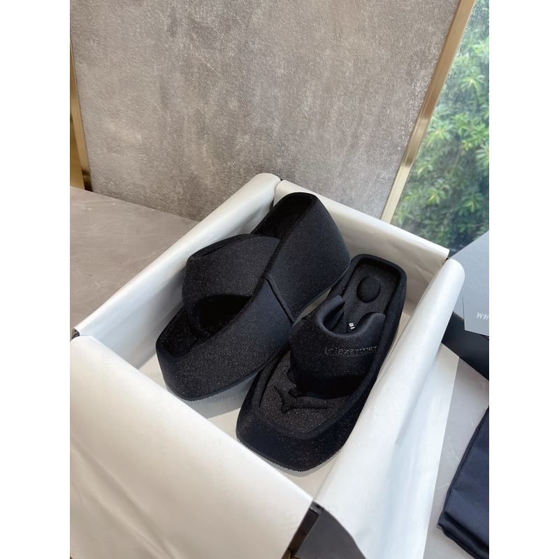 Alexander Wang Platform Slides Black