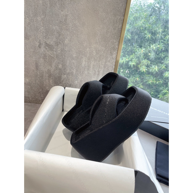 Alexander Wang Platform Slides Black