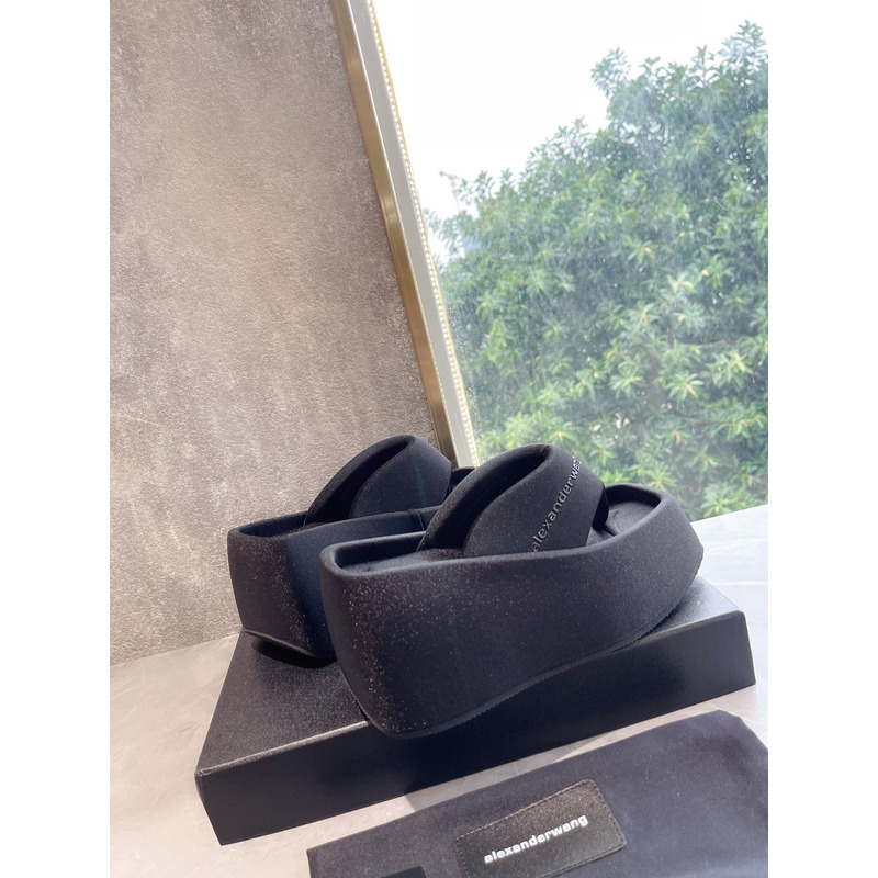 Alexander Wang Platform Slides Black