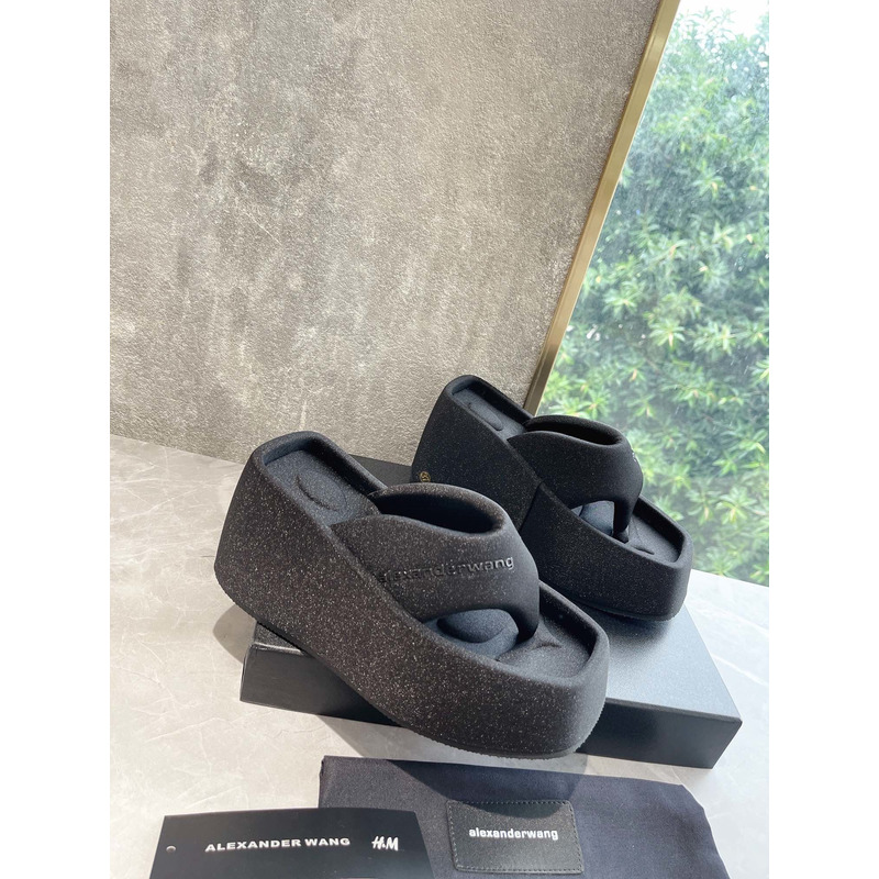 Alexander Wang Platform Slides Black