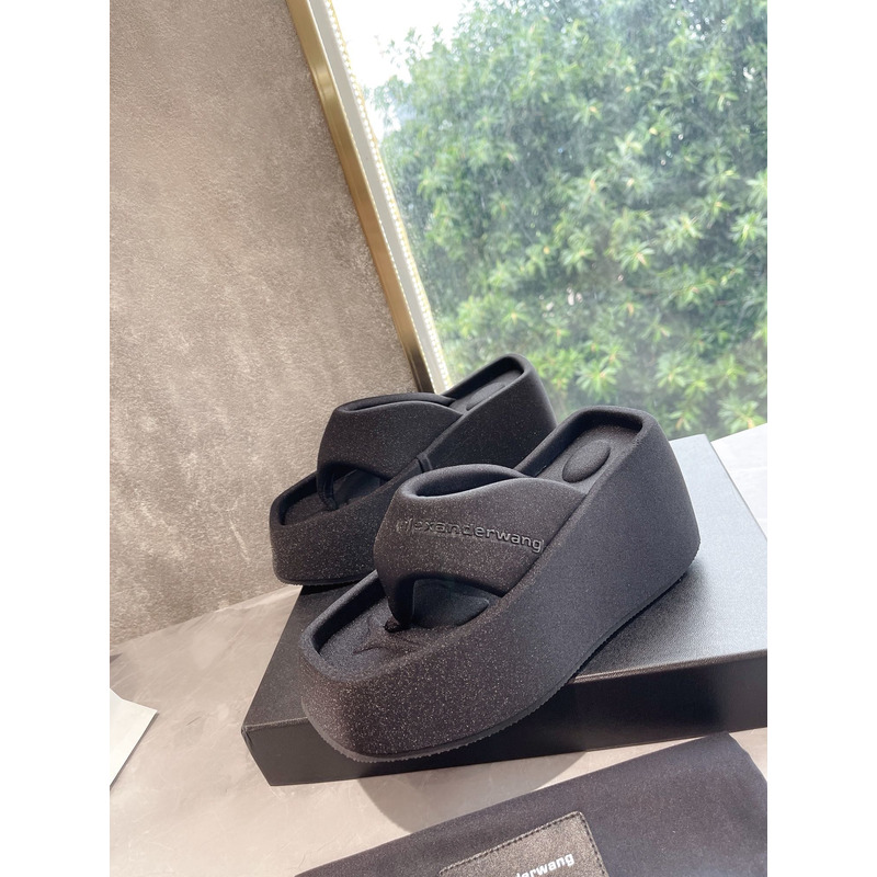 Alexander Wang Platform Slides Black