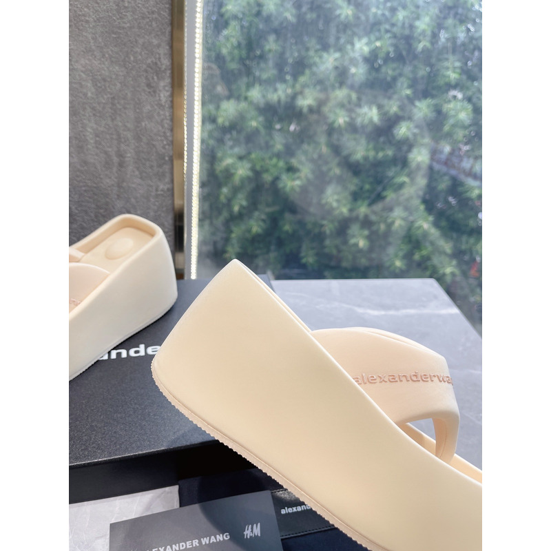 Alexander Wang Platform Slides Beige