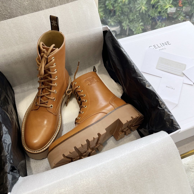 Ce**e bulky lace-up boots tan