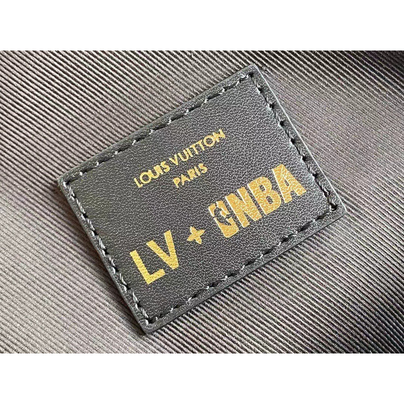 Sup*e x lv monogram nba collaboration basket rucksack leather backpack black