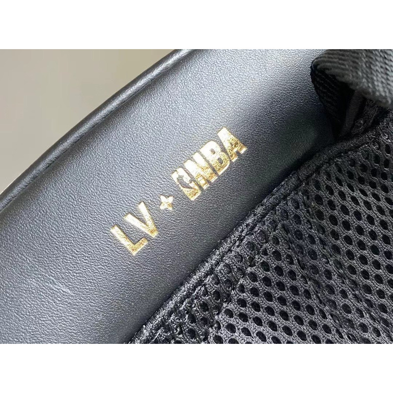 Sup*e x lv monogram nba collaboration basket rucksack leather backpack black