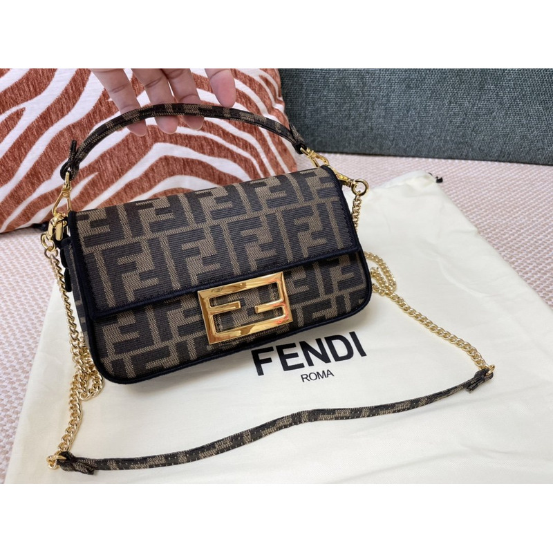 F**di ff motif mini baguette bag