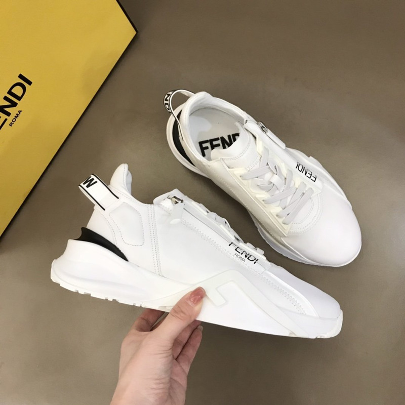 F**di flow suede low-tops white