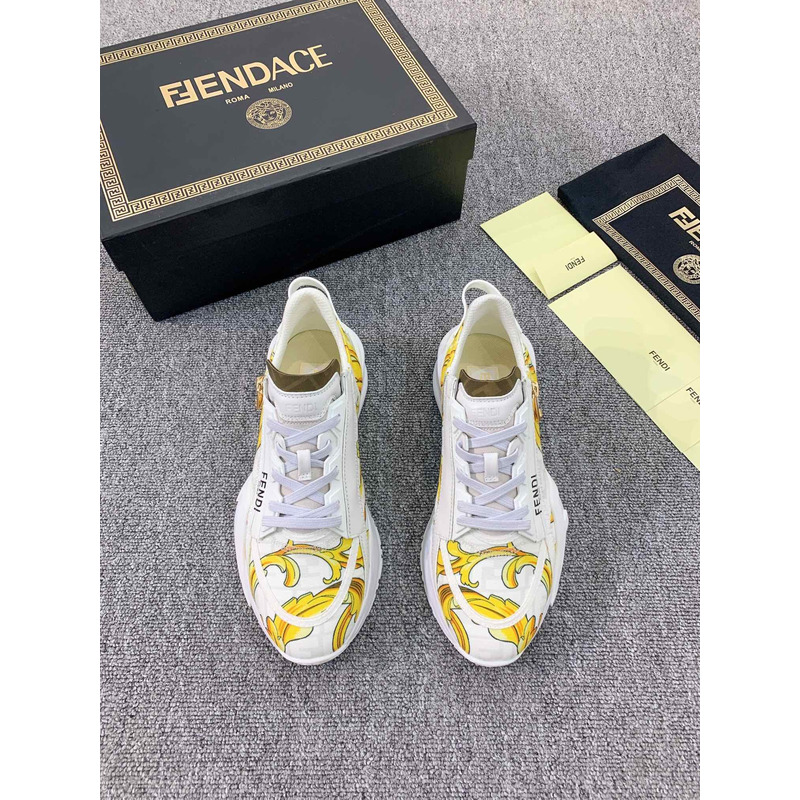 F**di flow fendace nylon low-tops white