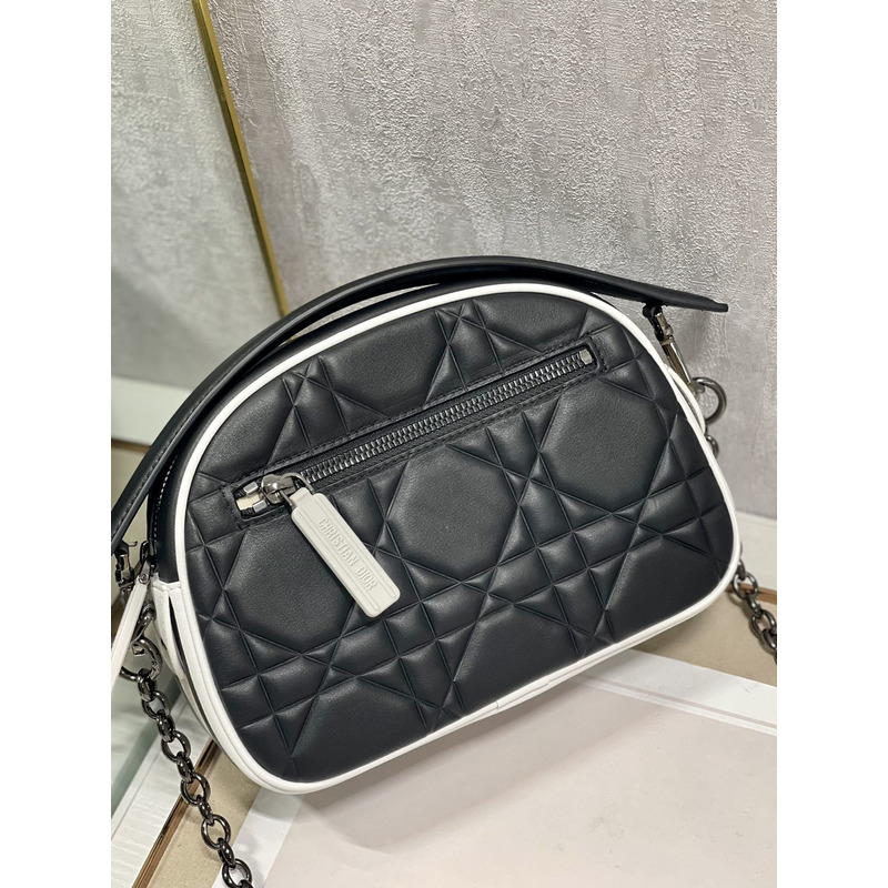 D*or small vibe hobo bag macrocannage lambskin black 22×7×15.5cm