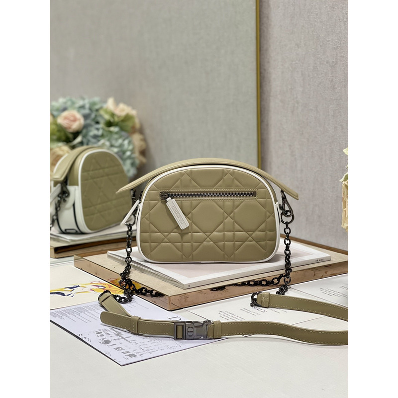 D*or small vibe hobo bag macrocannage lambskin beige 22×7×15.5cm