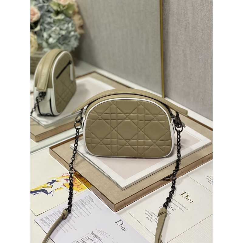 D*or small vibe hobo bag macrocannage lambskin beige 22×7×15.5cm