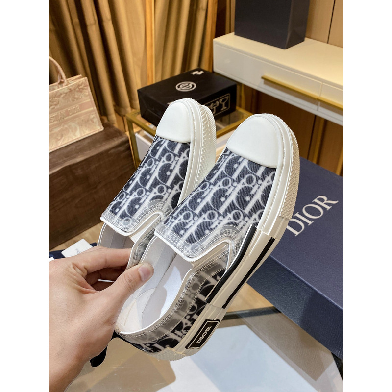 D*or b23 printed canvas low-top sneakers black