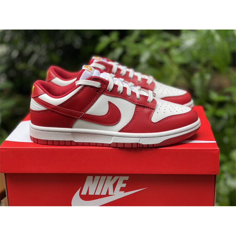 Nike Dunk Low Sneakers White and Red