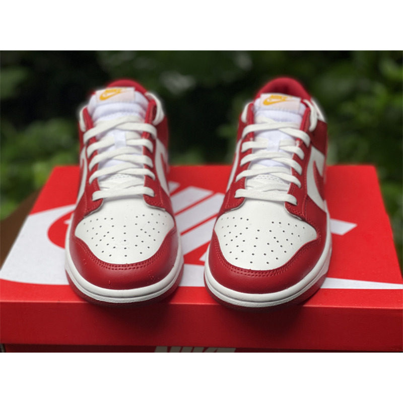 Nike Dunk Low Sneakers White and Red