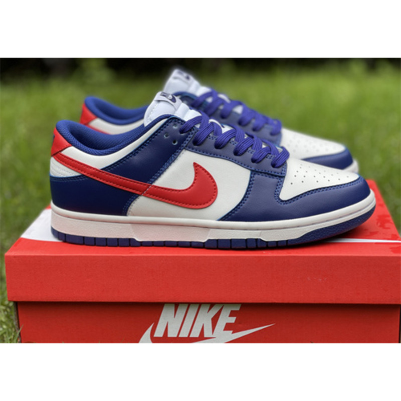 Nike Dunk Low Sneakers Blue Red White