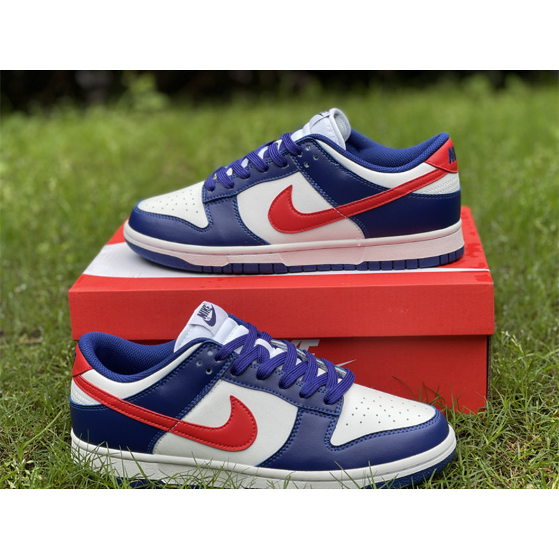 Nike Dunk Low Sneakers Blue Red White