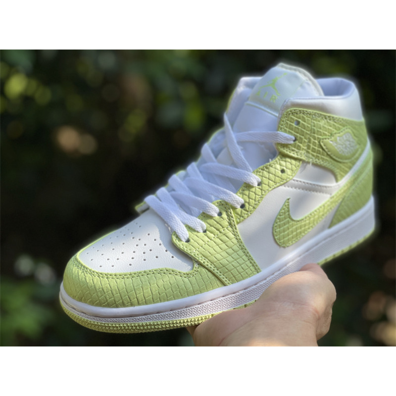 Jordan 1 Mid Green Python W