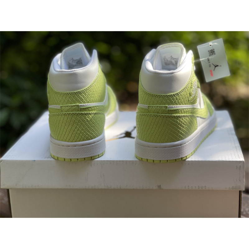 Jordan 1 Mid Green Python W