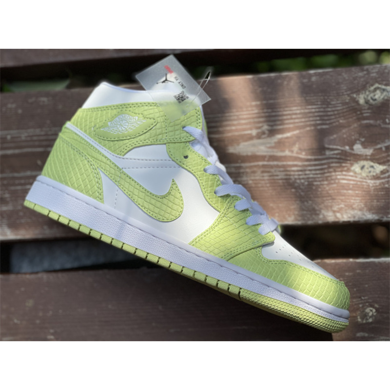 Jordan 1 Mid Green Python W