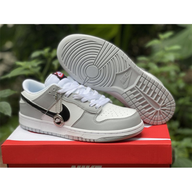 Jordan Dunk Low Glitch Swoosh White Grey GS