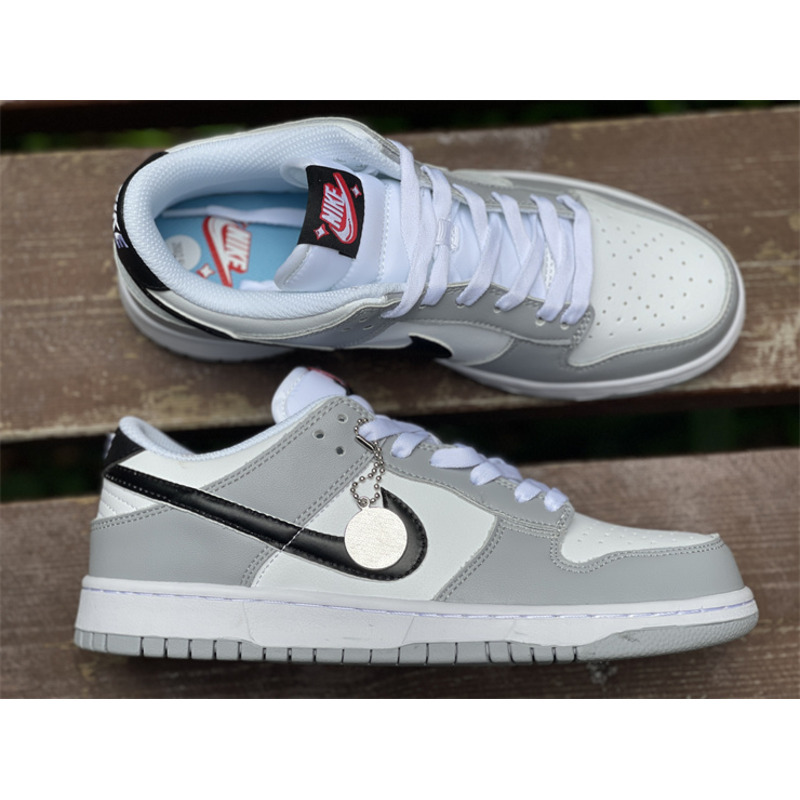 Jordan Dunk Low Glitch Swoosh White Grey GS