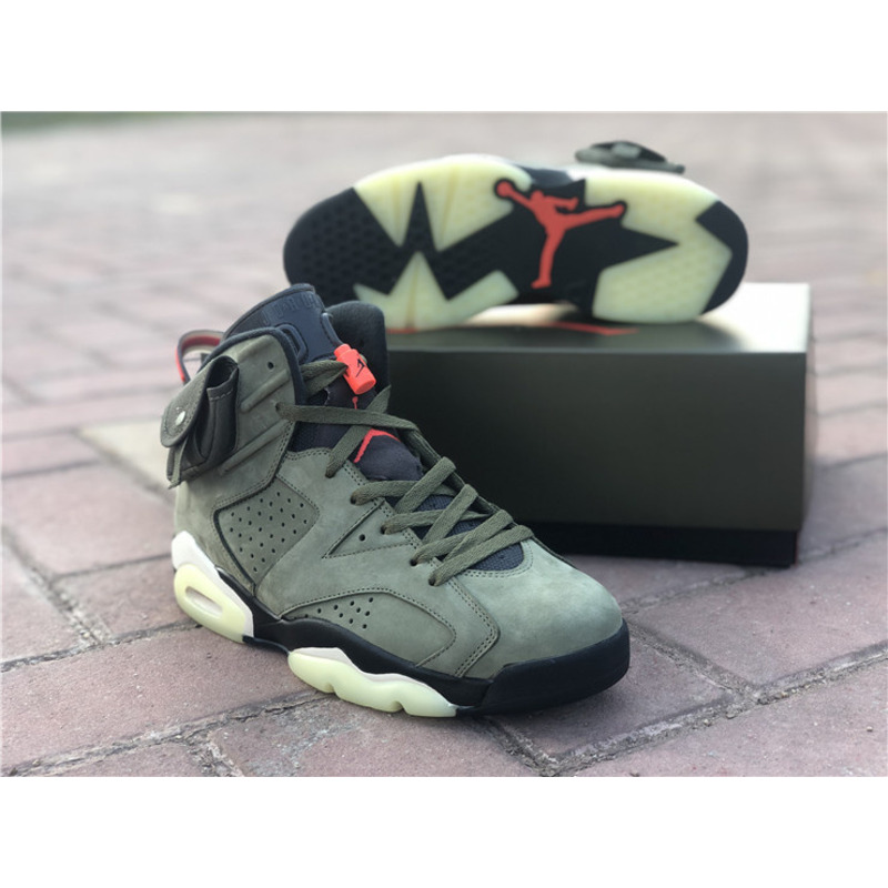 Jordan 6&Travis Scott Olive Green