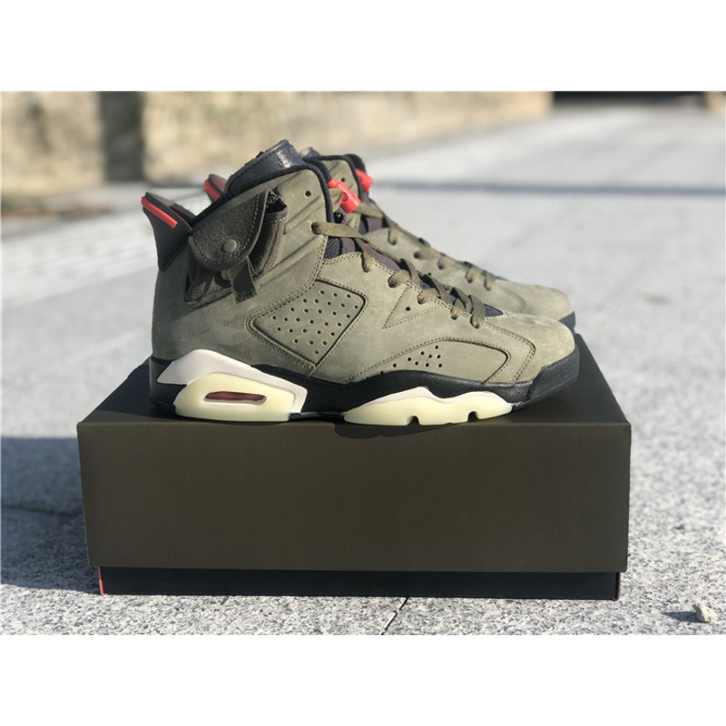 Jordan 6&Travis Scott Olive Green