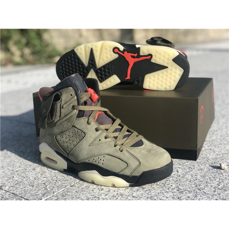 Jordan 6&Travis Scott Olive Green