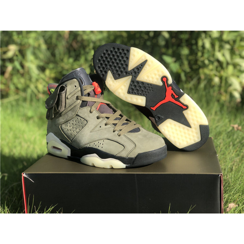 Jordan 6&Travis Scott Olive Green