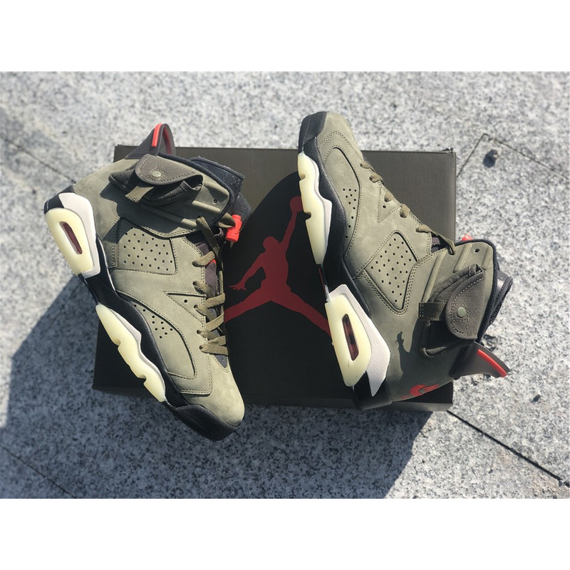 Jordan 6&Travis Scott Olive Green