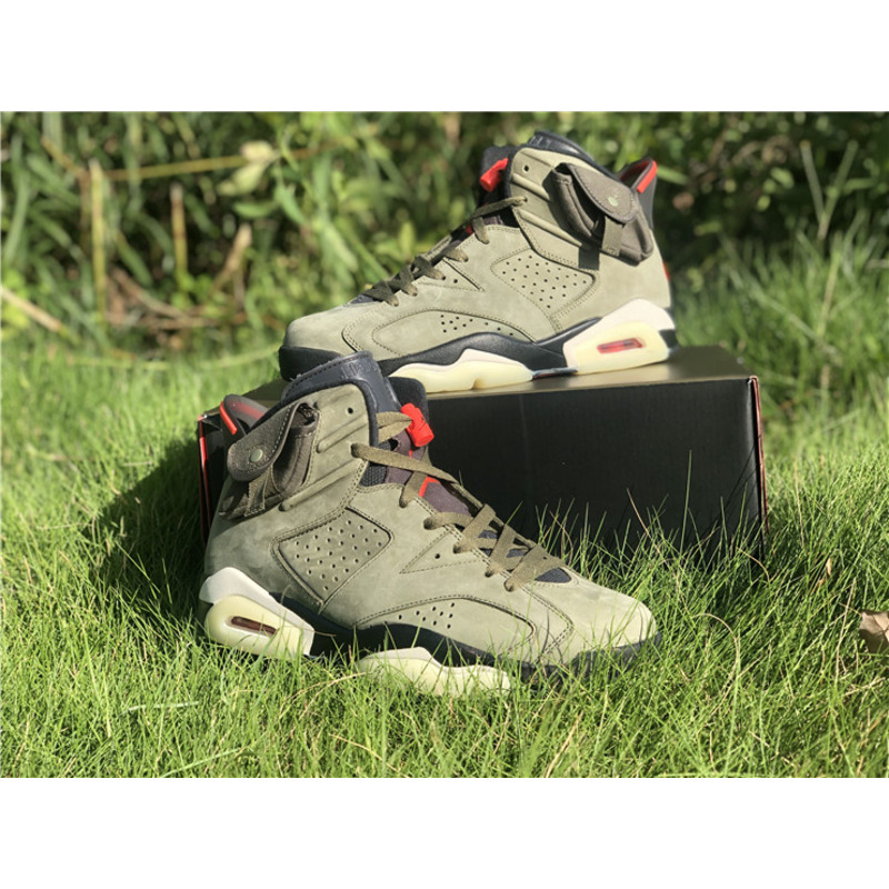 Jordan 6&Travis Scott Olive Green