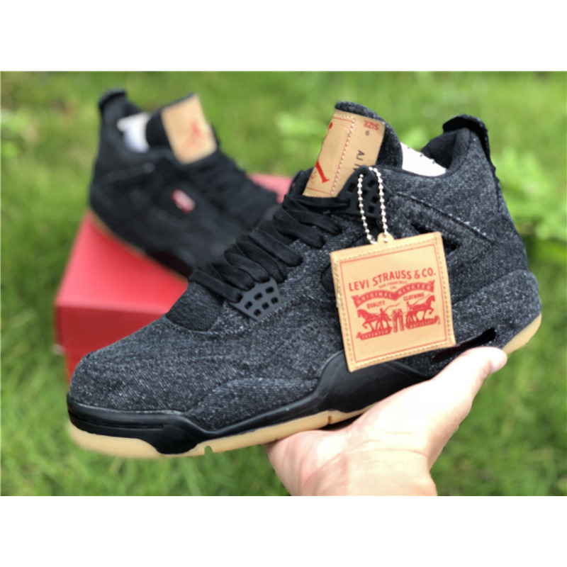 jordan 4 retro&L*v*s bg triple black