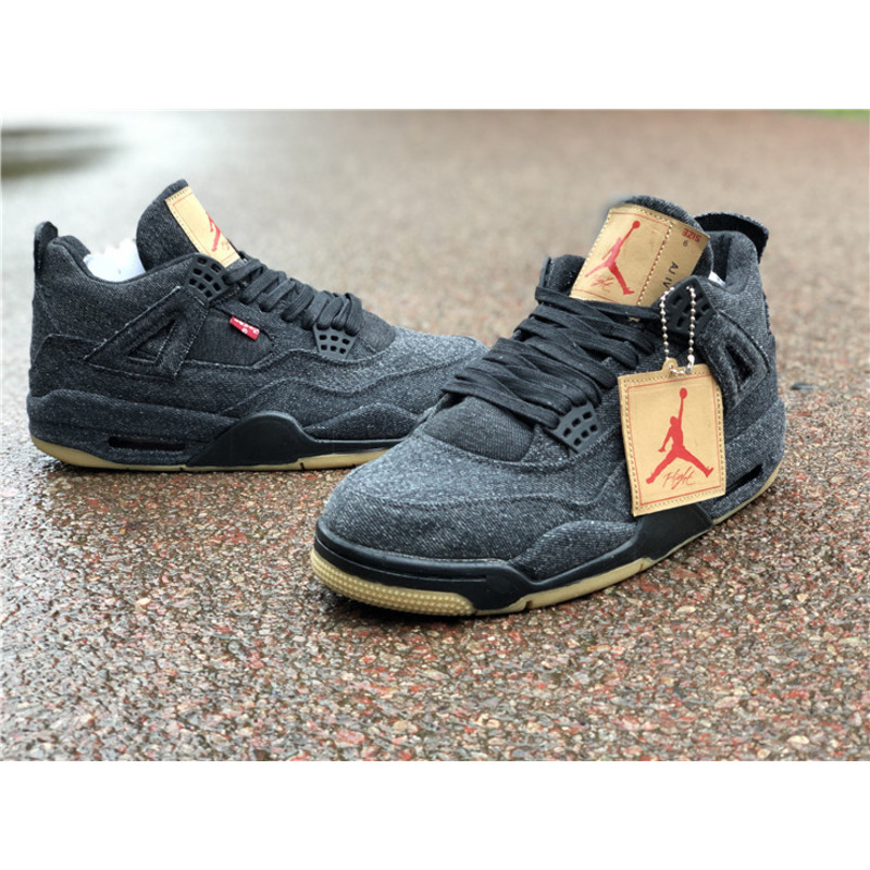 jordan 4 retro&L*v*s bg triple black