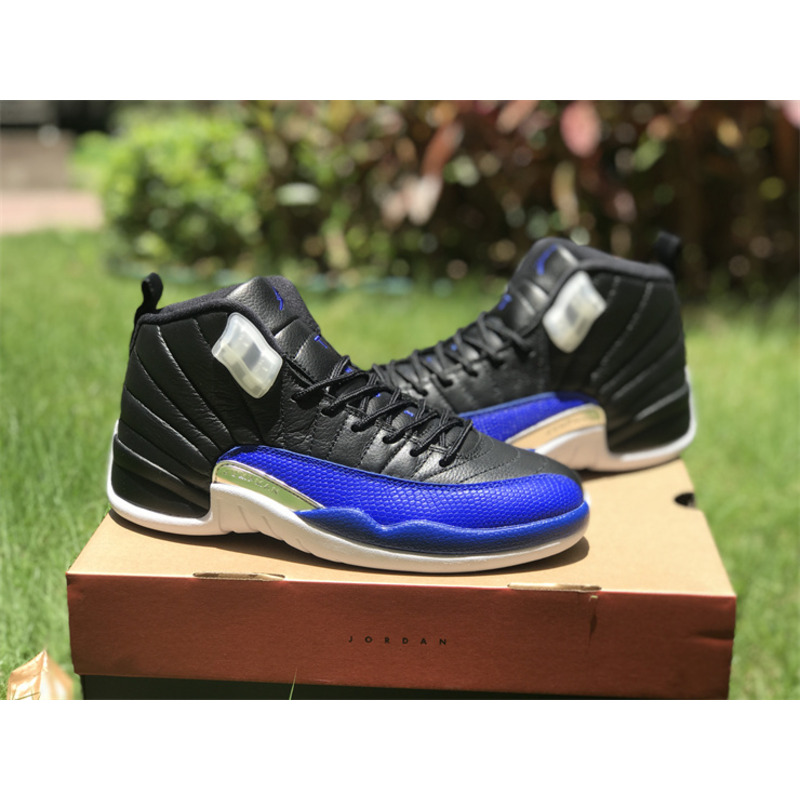 Jordan 12 Hyper Royal Black and Blue