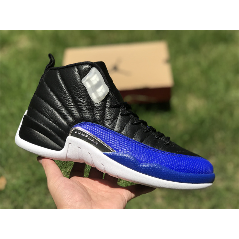 Jordan 12 Hyper Royal Black and Blue