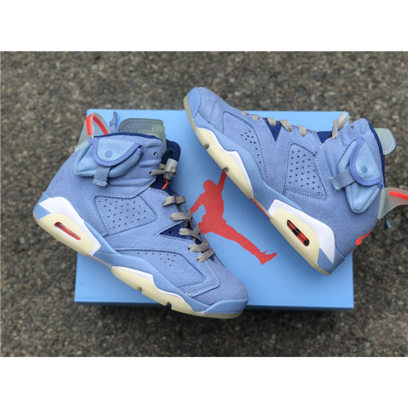 Jordan 6&Travis Scott North Carolina Blue