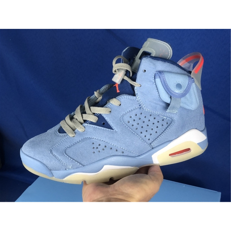 Jordan 6&Travis Scott North Carolina Blue