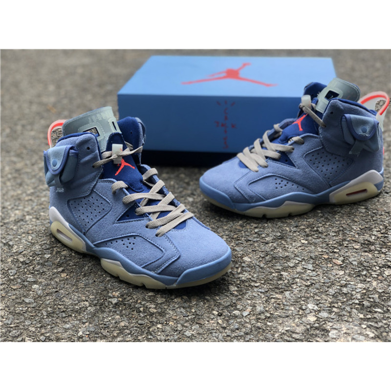 Jordan 6&Travis Scott North Carolina Blue