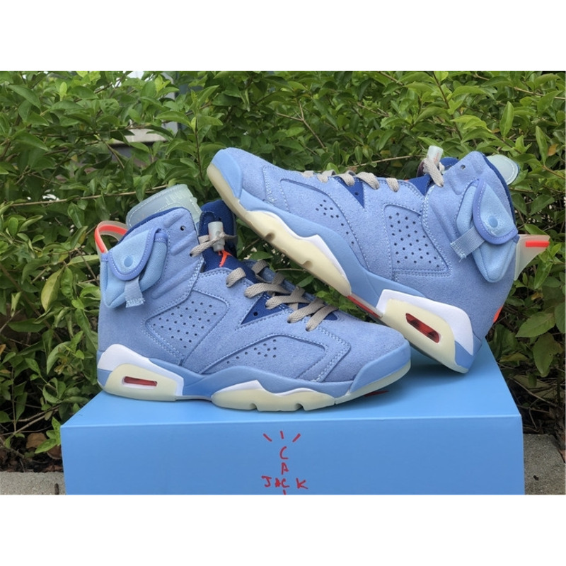 Jordan 6&Travis Scott North Carolina Blue