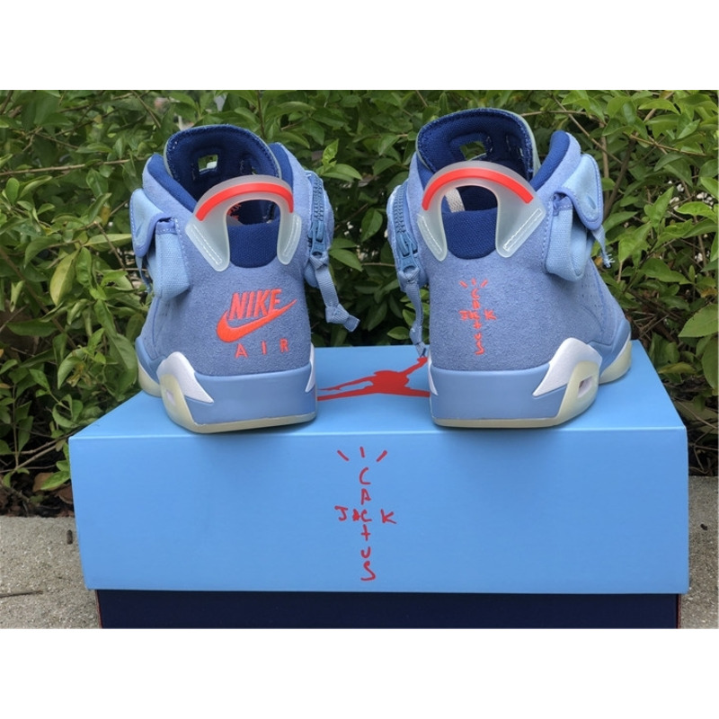 Jordan 6&Travis Scott North Carolina Blue