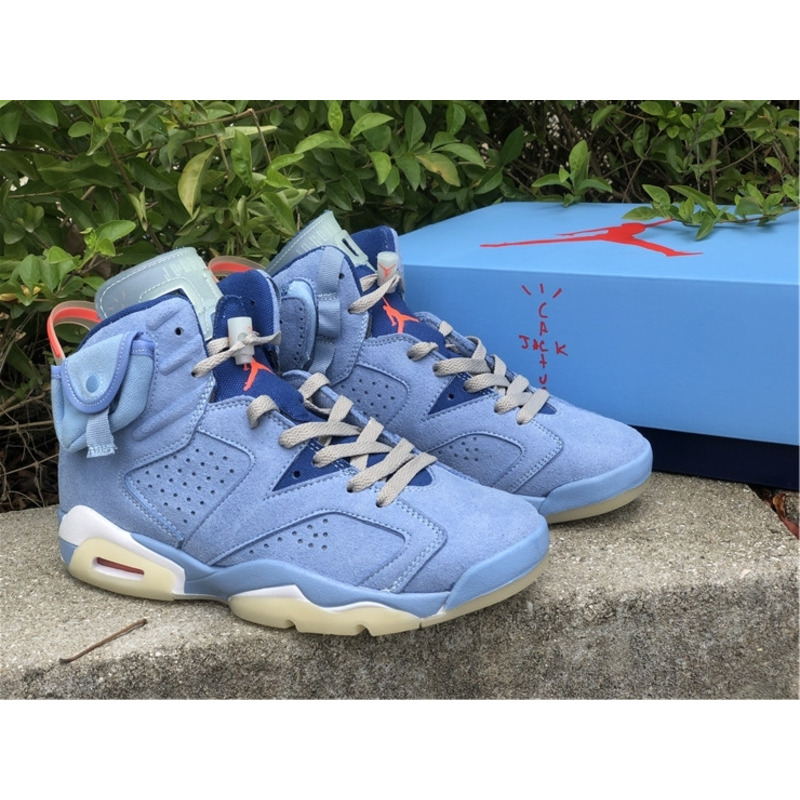 Jordan 6&Travis Scott North Carolina Blue